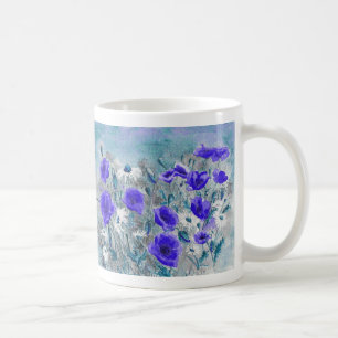 Taza De Café "Taza del azul de la amapola"