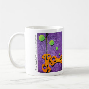 Taza De Café Taza del café del violoncelo anaranjado brillante
