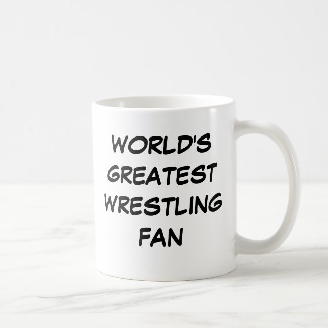 Taza De Café "Taza del fan de lucha más grande del mundo" (Derecha)