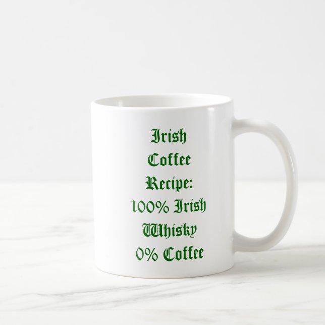 Taza De Café Taza del humor del café irlandés (Derecha)