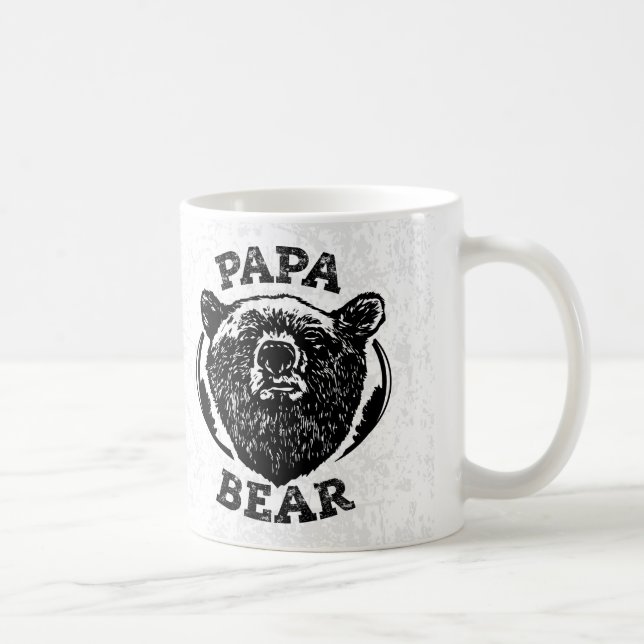Taza De Café "Taza del papá del oso negro del estilo del (Derecha)