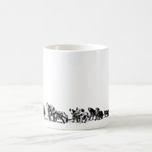 Taza De Café "Taza del trineo del perro"
