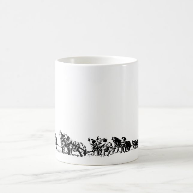 Taza De Café "Taza del trineo del perro" (Centro)