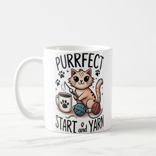 Taza de café - Taza divertida de gato (Izquierda)