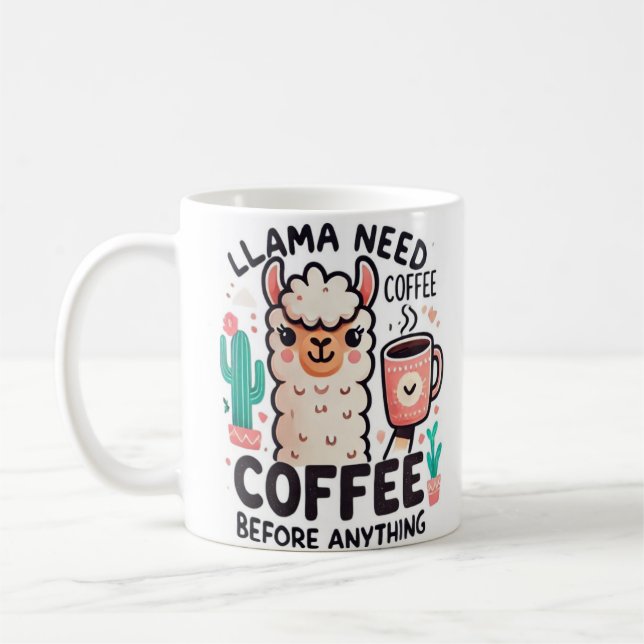 Taza de café - Taza divertida de llama  (Izquierda)