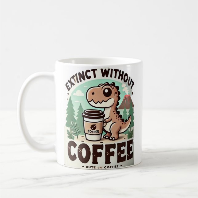 Taza de café -  Taza divertida dinosaurio  (Izquierda)