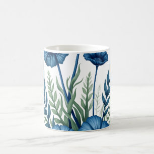 Taza De Café Taza floral botánica para amantes del café y el té