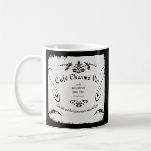 Taza De Café Taza francesa del Rótulo del café