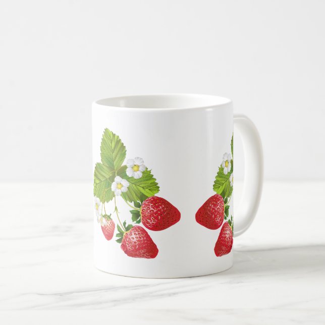 Taza De Café Taza-Fresas del café (Anverso derecho)