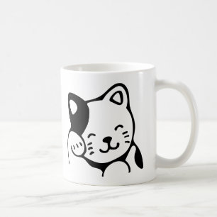 Taza De Café Taza. Gato del monograma