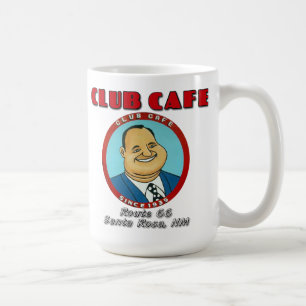 Taza De Café Taza gorda del hombre del café del club con las