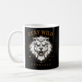 Taza De Café Taza León Salvaje Intrépido | Café Estético y Atre