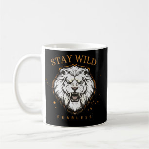 Taza De Café Taza León Salvaje Intrépido   Café Estético y Atre