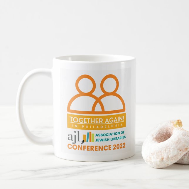 Taza De Café Taza: Logo de la Conferencia AJL 2022 (Con donut)