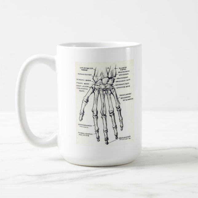 Taza De Café TAZA: Mano/anatomía esqueléticas (Izquierda)