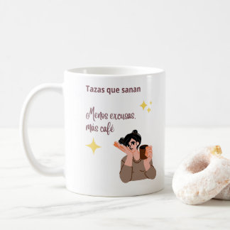 Taza De Café Taza Menos excusas Mas café – Taza Motivación