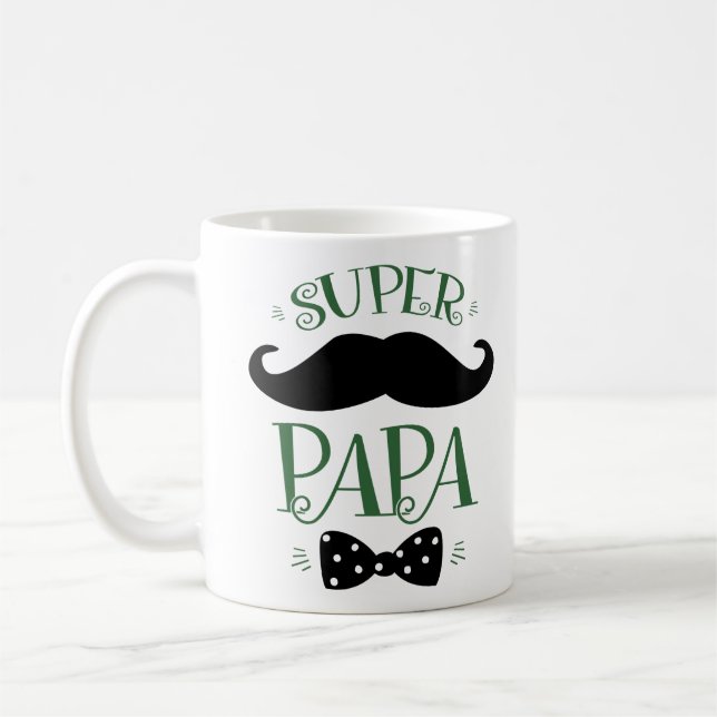 Taza De Café Taza/Mug Día del padre - Super Papá (Izquierda)