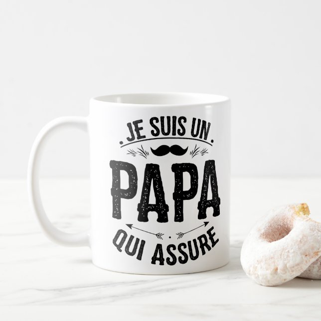 Taza De Café Taza/Mug Día del padre - un Papá que asegura (Con donut)