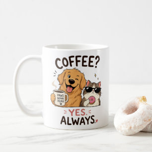 Taza De Café Taza para amantes del café y mascotas divertidas –