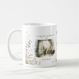 Taza De Café Taza Paw & Bloom Cozy Cat Café & Botánica