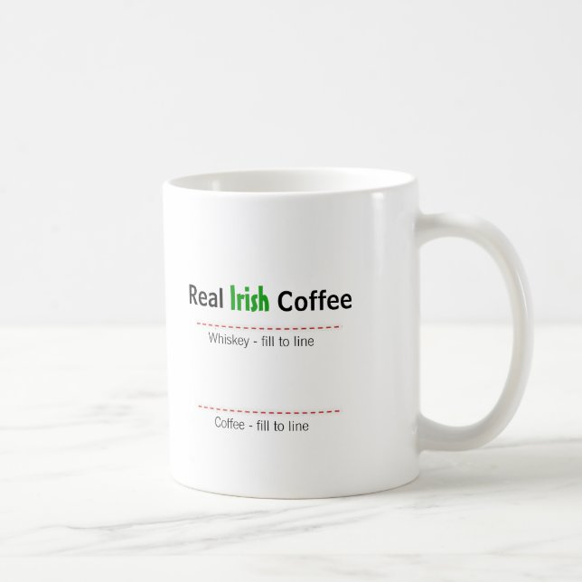 Taza De Café Taza real del humor del café irlandés (Derecha)