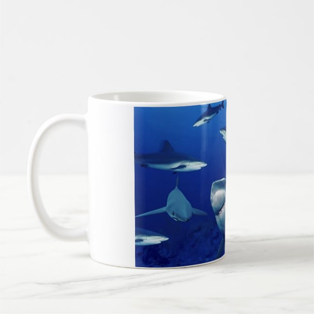 Taza De Café Taza-Tiburones de cerámica del café (Izquierda)