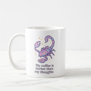 Taza De Café Taza Zodíaco Escorpio – Mi Café Es Más Oscuro Que 