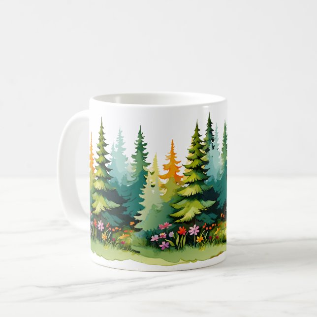 Taza De Café ¡tazas con temática natural! De los bosques sereno (Anverso izquierdo)