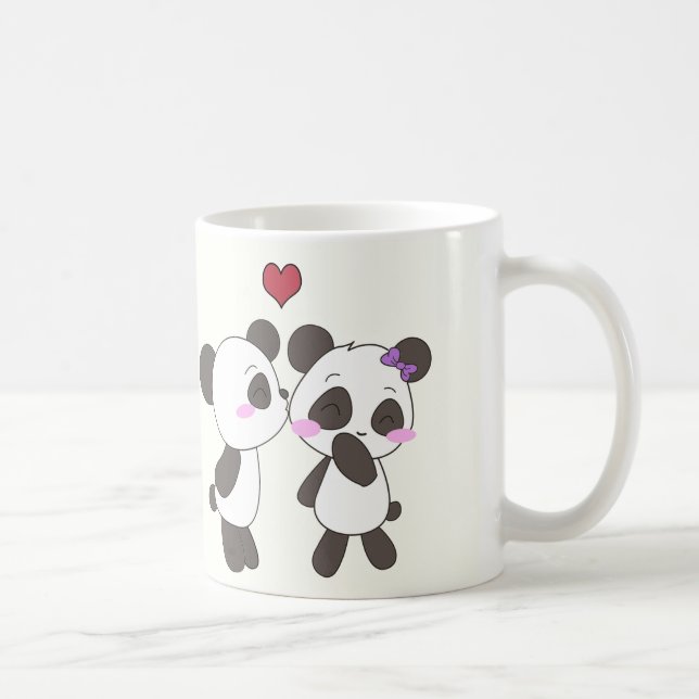 Taza De Café ¡Tazas del amor de la panda! ^.^ (Derecha)