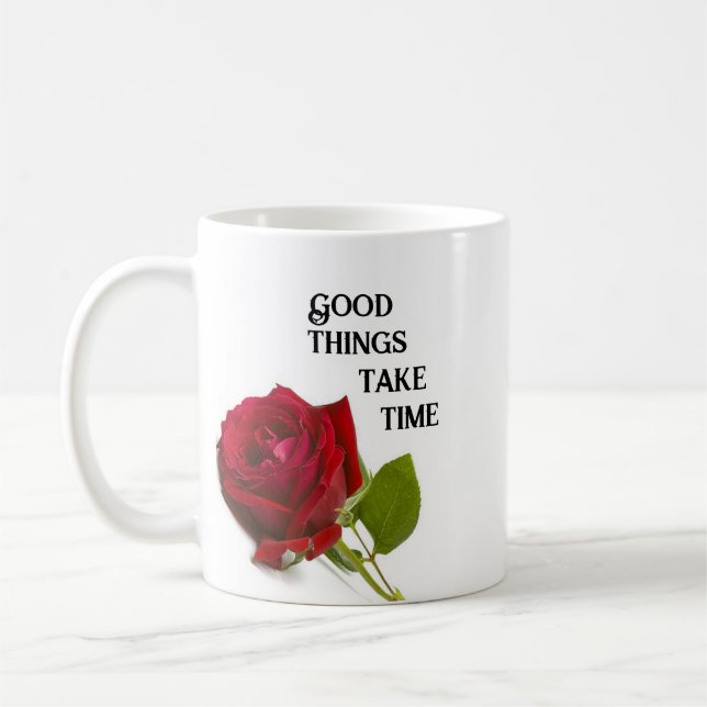 Taza De Café tazón de café con flores de Rosa (Izquierda)