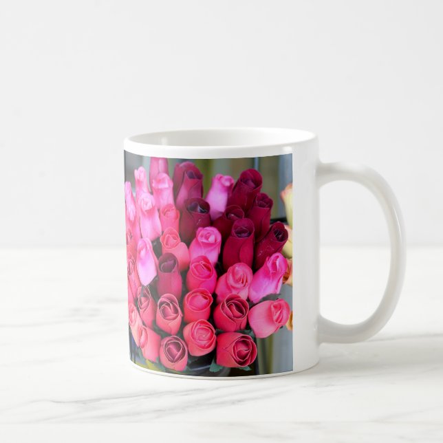 Taza De Café tazón de café con ramo de rosa (Derecha)