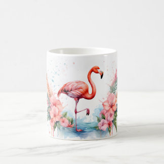 Taza De Café tazón de café con un flamingo rosa impreso