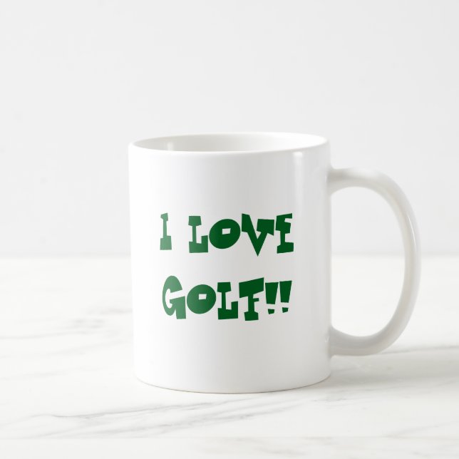 Taza De Café tazón de café de golfista humorístico (Derecha)