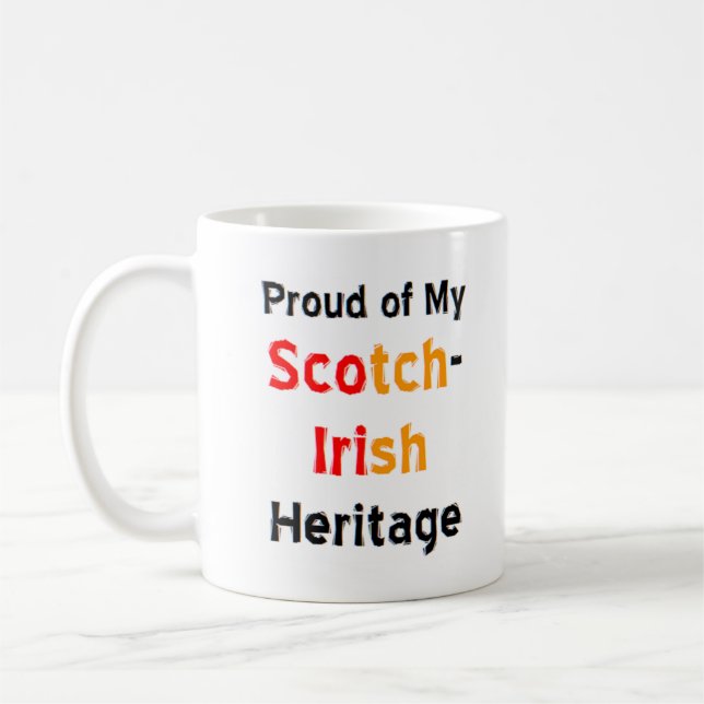 Taza De Café tazón de café de la herencia irish de scotch (Izquierda)