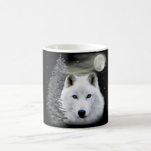 Taza De Café tazón de café de lobo de nieve ártico