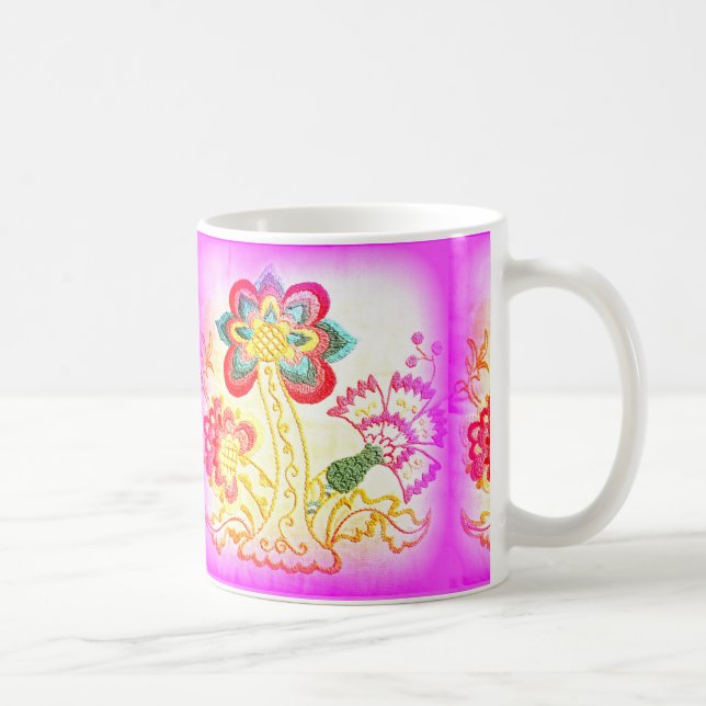 Taza De Café tazón de café de palmera estilo hippie groovy (Derecha)