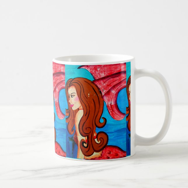 Taza De Café tazón de café de sirena de cabeza roja (Derecha)
