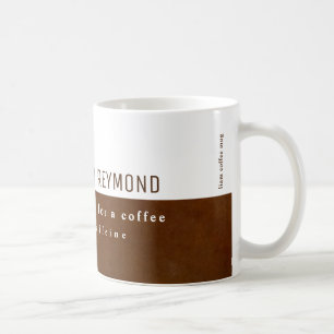 Taza De Café tazón de café medio marrón elegante