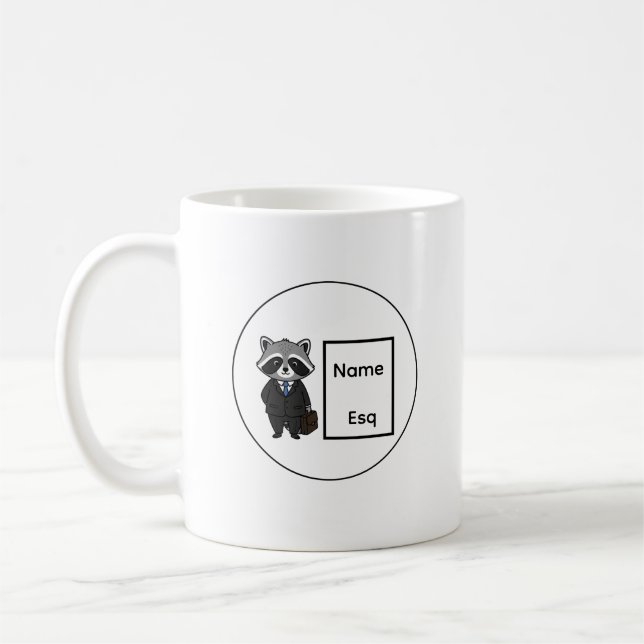 Taza De Café Tazón de cerámica decoración de escritorio Mapache (Izquierda)