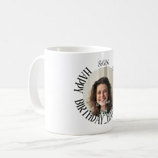 Taza De Café tazón de cumpleaños personalizado minimalista adul
