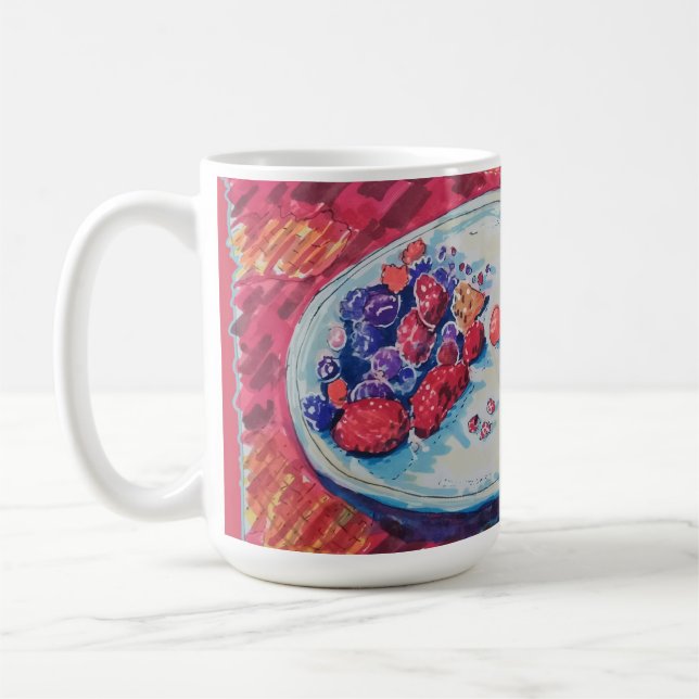 Taza De Café Tazón de Frutas Rojas (Izquierda)