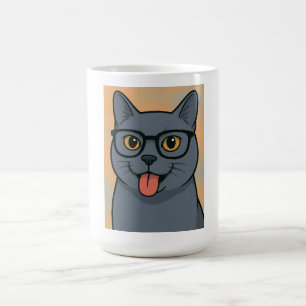 Taza De Café tazón de imagen personalizado, azul ruso, tazón de