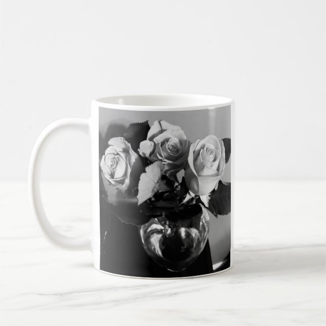 Taza De Café tazón de impresión de fotos de Rosa (Izquierda)