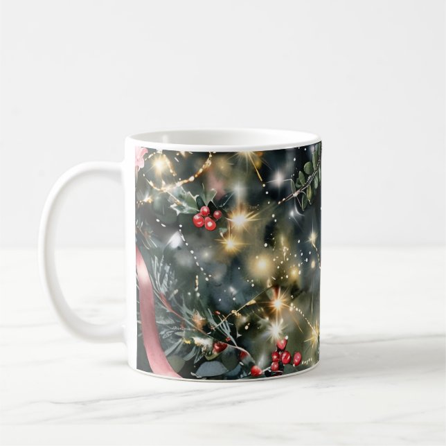 Taza De Café tazón de patrón de navidades (Izquierda)