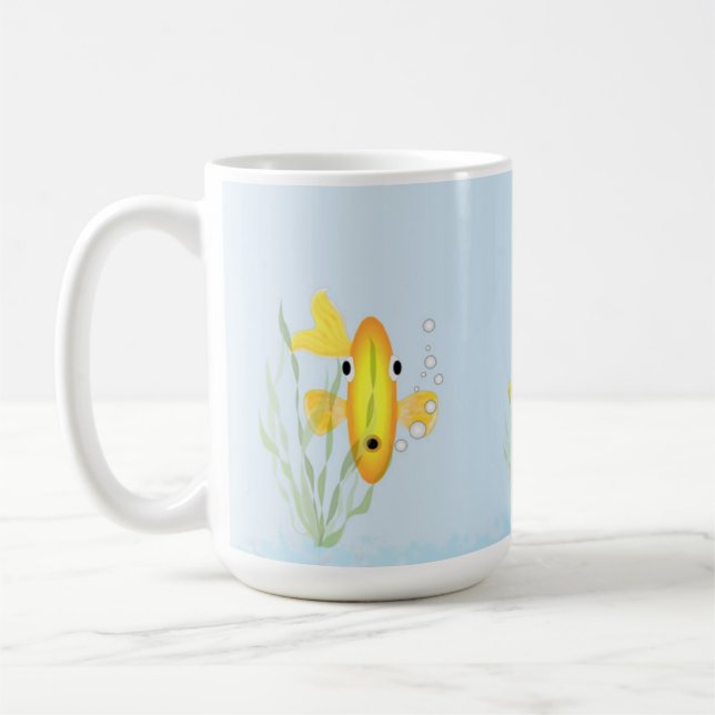 Taza De Café Tazón de pez dorado Mug (Izquierda)