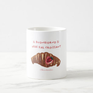 Taza De Café Tazza il buongiorno si vede dal croissant