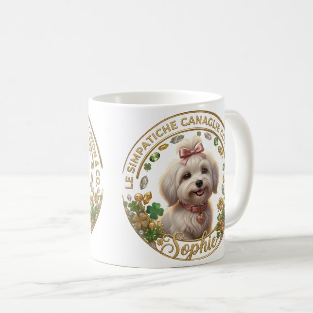 Taza De Café Tazza Sophie Bianca - Coton Detectives (Anverso derecho)