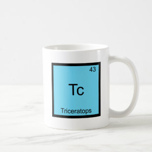 Taza De Café Tc - Triceratops Símbolo del Elemento de Química D