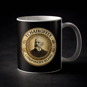 Taza De Café TCHAIKOFFEE Compositor Mezcla Música Clásica 