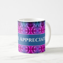 Taza De Café Te Agradece El Kaleidoscopio Azul Rosa